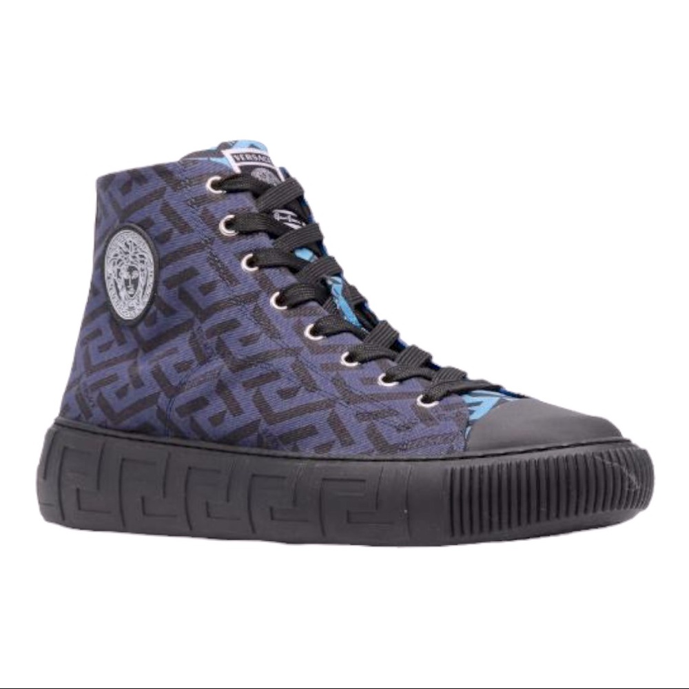 Versace La Greca panelled sneakers